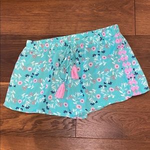 Girls teal loose shorts